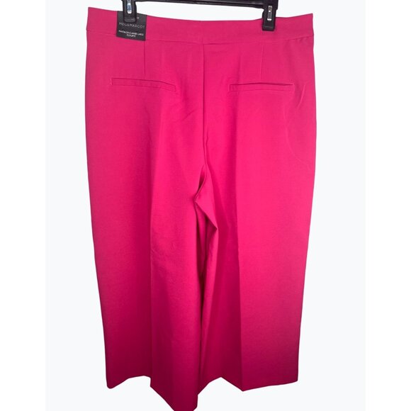 Meg & Margot Colette Cropped Wide-Leg Pink Dress Pants Large - Picture 3 of 16